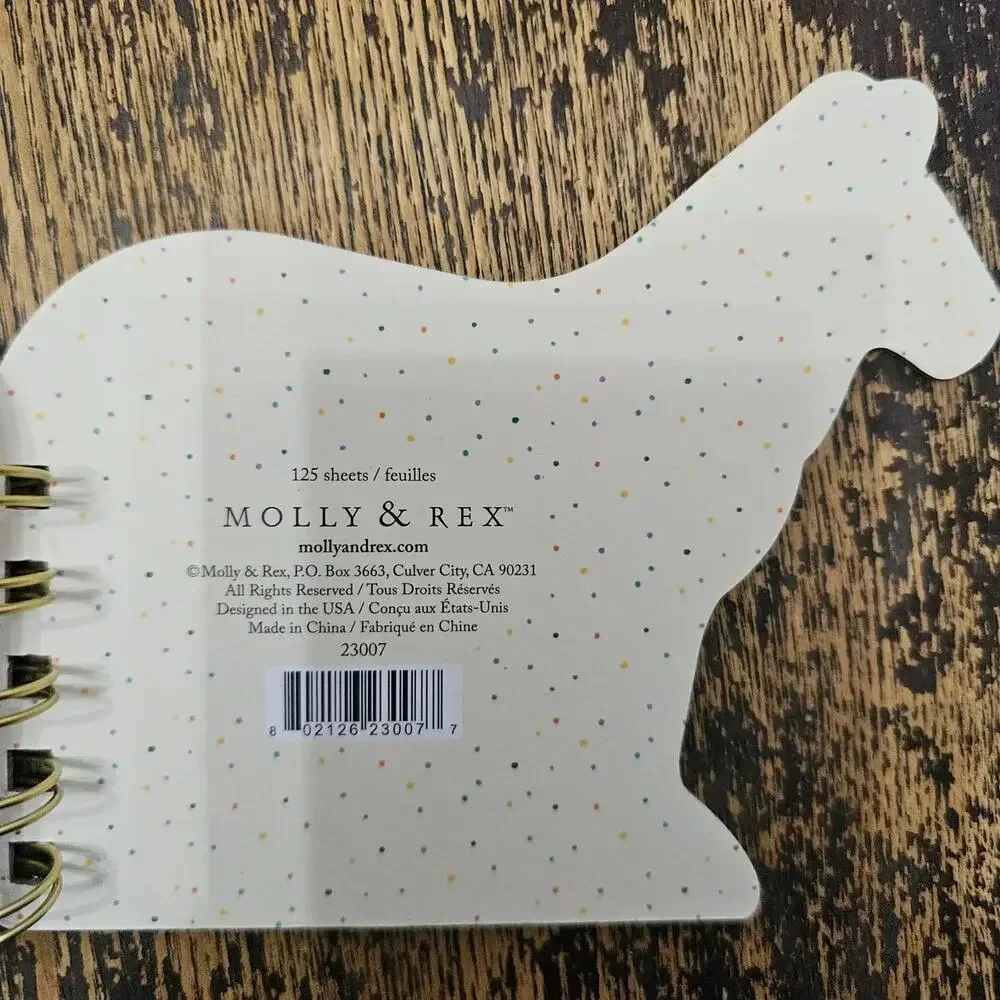 Molly &‎ Rex Zebra Journal Notebook Quirky Lined Spiral